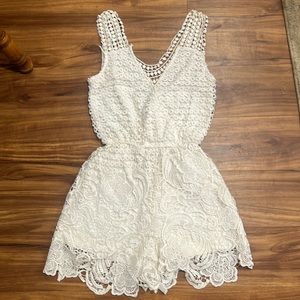 White Eyelet / Lace Romper